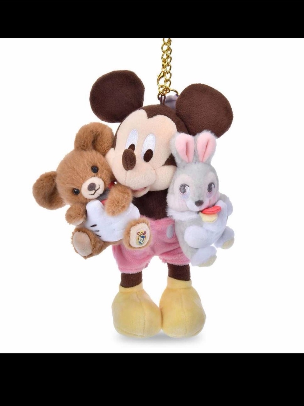 Japan Disney UniBestiesz Mickey Mouse Plush Keychain